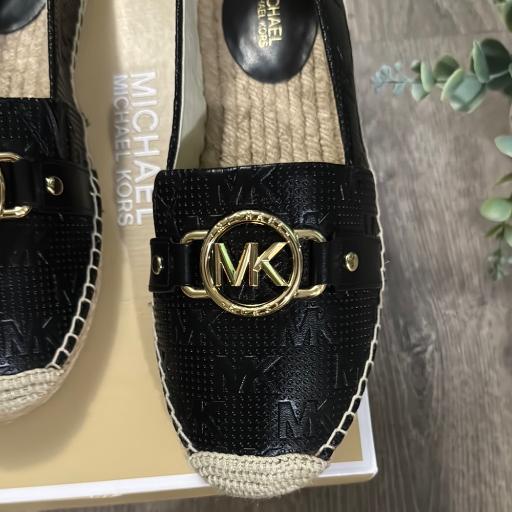 Michael Kors Black Espadrille Flats - Picture 2 of 4
